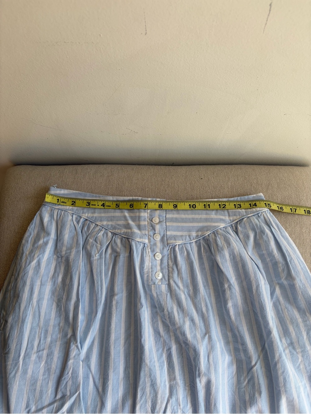 ANTHROPOLOGIE Mare Mare Drop-Waist Striped Maxi Skirt Size Medium - Picture 9 of 9